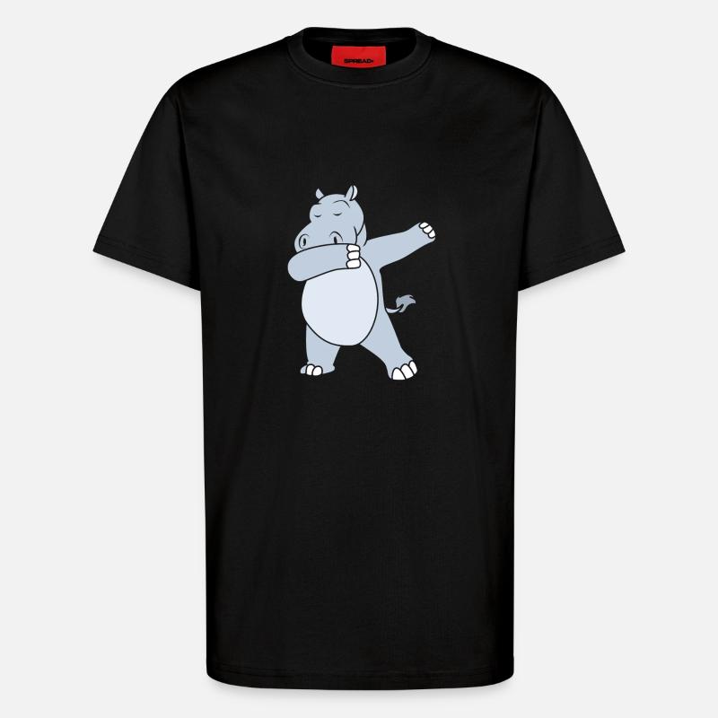 Nilpferd - T-Shirt - made by SPREAD - SOLID BLACK