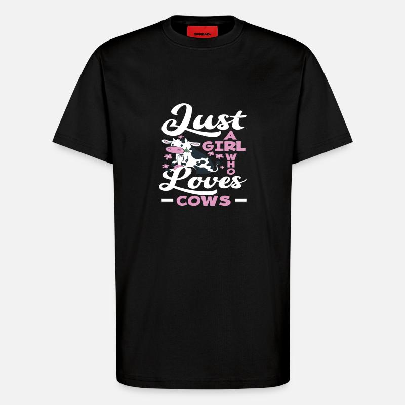 Ein Mädchen Das Kühe Liebt - T-Shirt - made by SPREAD - SOLID BLACK