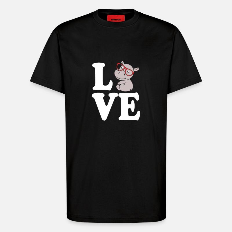 Nilpferd - T-Shirt - made by SPREAD - SOLID BLACK