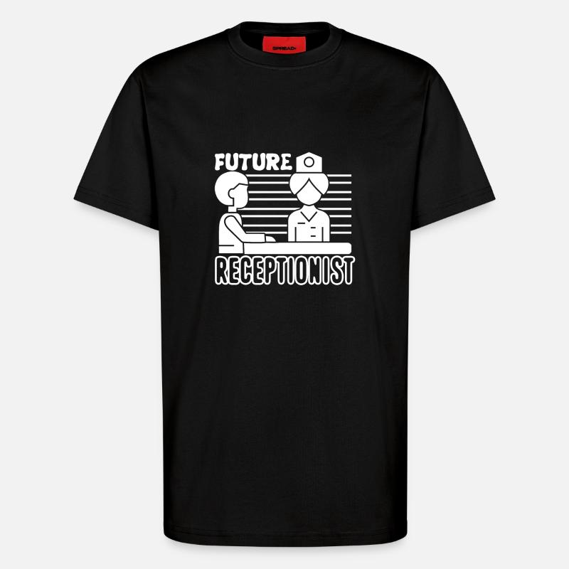 Receptionist Future Receptionist - T-Shirt - made by SPREAD - SOLID BLACK