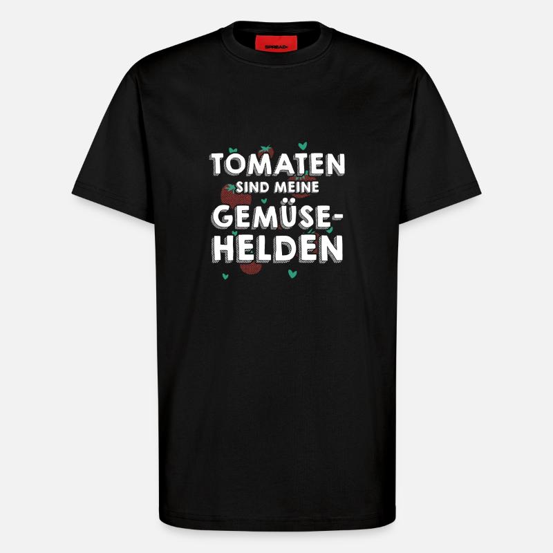 Gärtner Tomate Bauer Garten - T-Shirt - made by SPREAD - SOLID BLACK