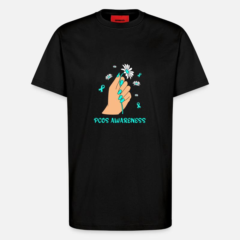 Pcos-Bewusstsein - T-Shirt - made by SPREAD - SOLID BLACK