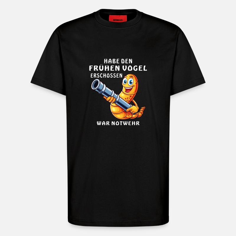 TIR SUR L’AUTODÉFENSE DU LÈVE-TÔT - T-shirt bio décontracté fabriqué en UE - SOLID BLACK