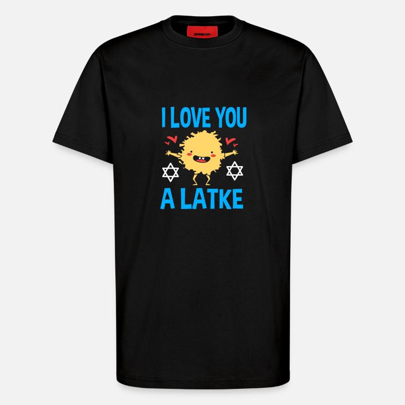 Chanukkah - T-Shirt - made by SPREAD - SOLID BLACK