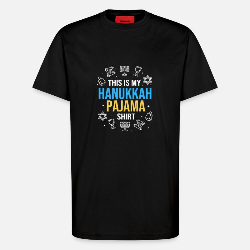 Chanukkah - T-Shirt - made by SPREAD - SOLID BLACK