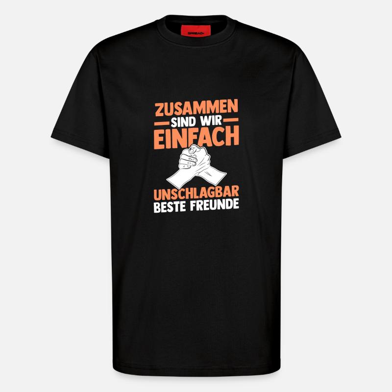 Beste Freunde - T-Shirt - made by SPREAD - SOLID BLACK