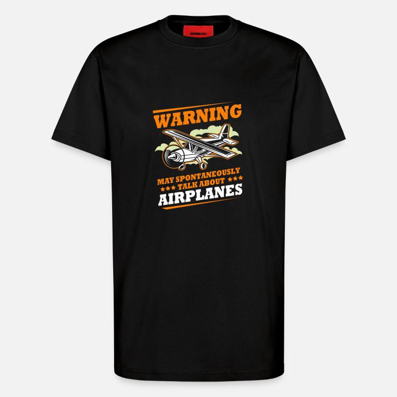Pilot Flugzeug - T-Shirt - made by SPREAD - SOLID BLACK