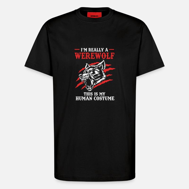 Werwolf - T-Shirt - made by SPREAD - SOLID BLACK
