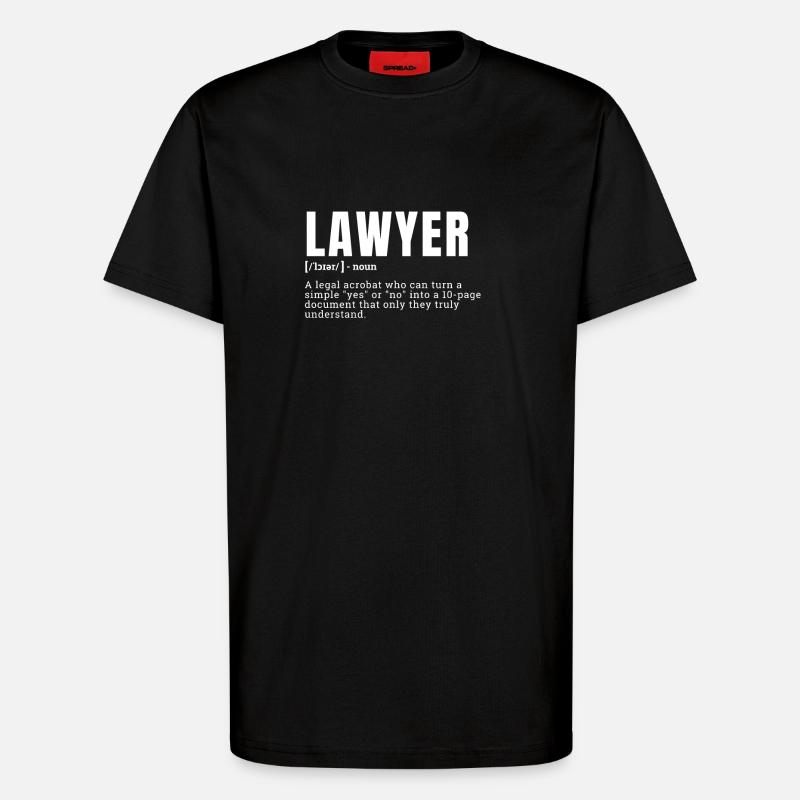Drôle d’avocat Définition Profession - T-shirt bio décontracté fabriqué en UE - SOLID BLACK