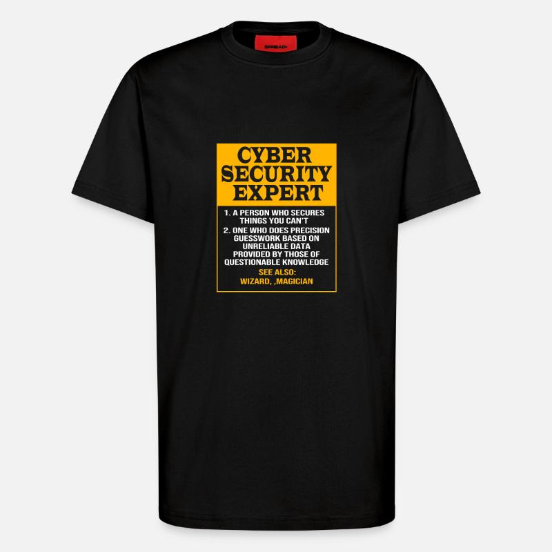 Cybersecurity Cyber Programmer Hacker - T-Shirt - made by SPREAD - SOLID BLACK