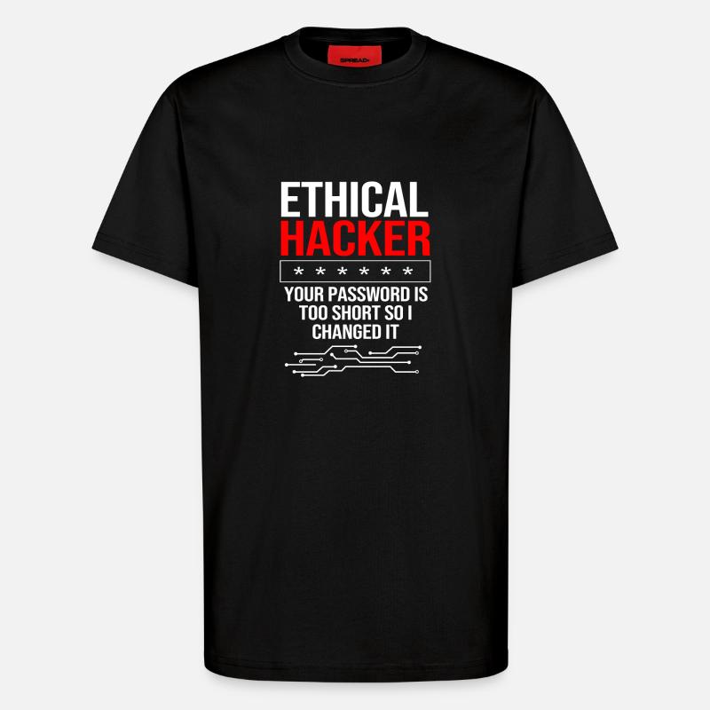 Cybersecurity Cyber Programmierer Hacker - T-Shirt - made by SPREAD - SOLID BLACK