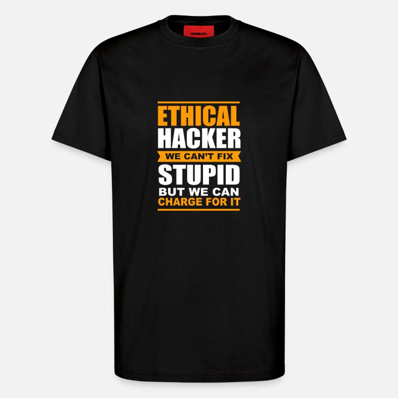 Cybersecurity Cyber Programmer Hacker - T-Shirt - made by SPREAD - SOLID BLACK