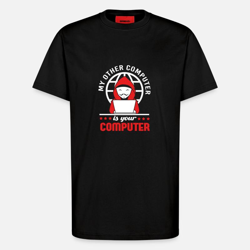 Cybersecurity Cyber Programmer Hacker - T-Shirt - made by SPREAD - SOLID BLACK