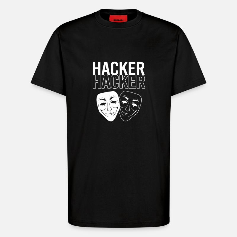 Cybersecurity Cyber Programmierer Hacker - T-Shirt - made by SPREAD - SOLID BLACK