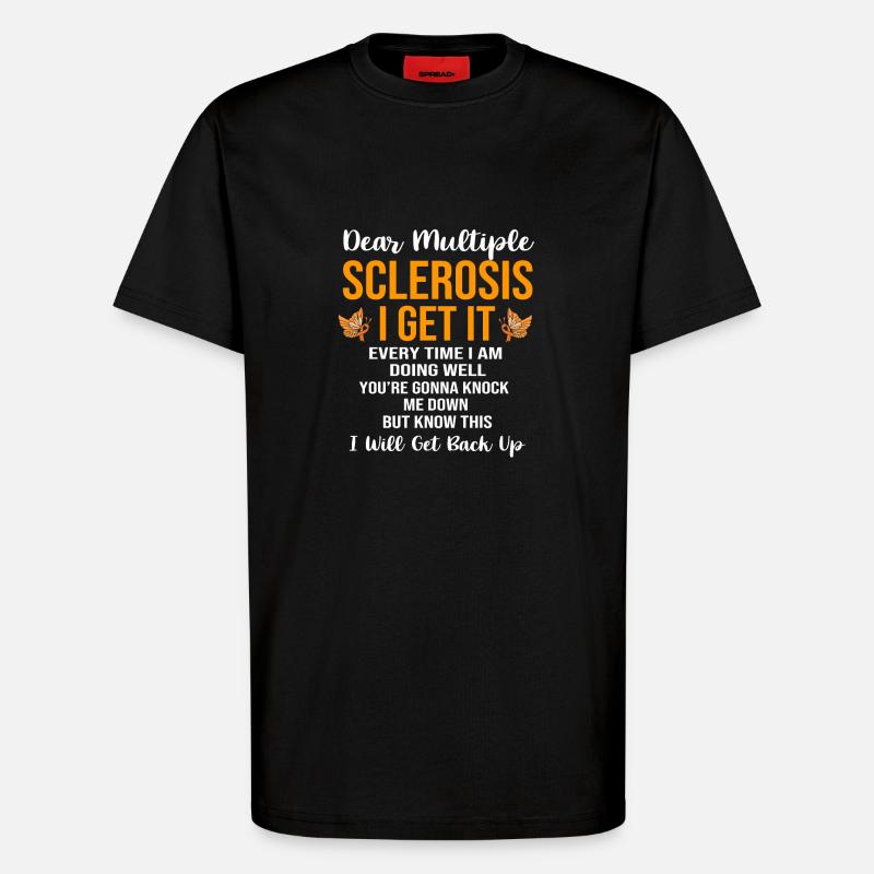 Multiple Sclerosis MS - T-Shirt - made by SPREAD - SOLID BLACK