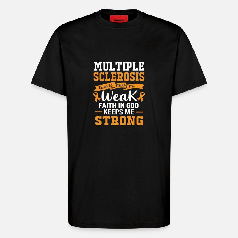 Multiple Sclerosis MS - T-Shirt - made by SPREAD - SOLID BLACK