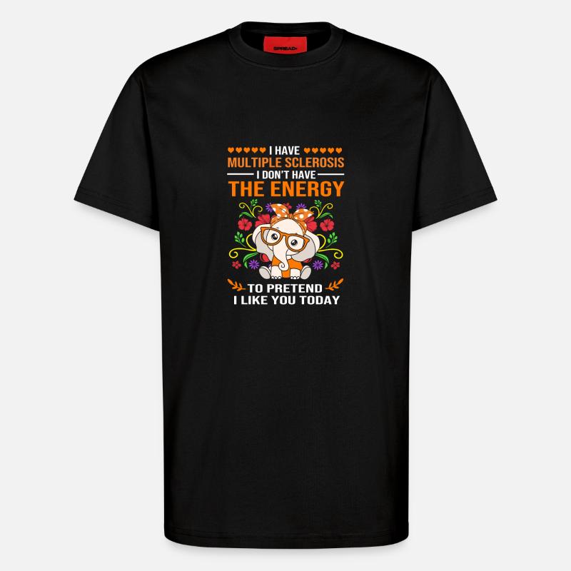 Multiple Sclerosis MS - T-Shirt - made by SPREAD - SOLID BLACK