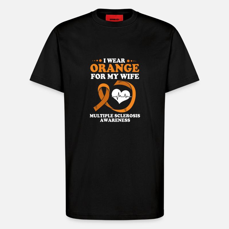 Multiple Sclerosis MS - T-Shirt - made by SPREAD - SOLID BLACK