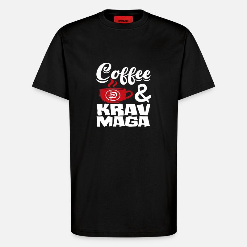 Krav Maga Kaffee - T-Shirt - made by SPREAD - SOLID BLACK