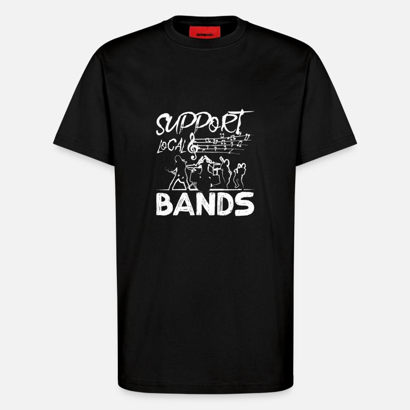Support local bands - T-Shirt - made by SPREAD - SOLID BLACK