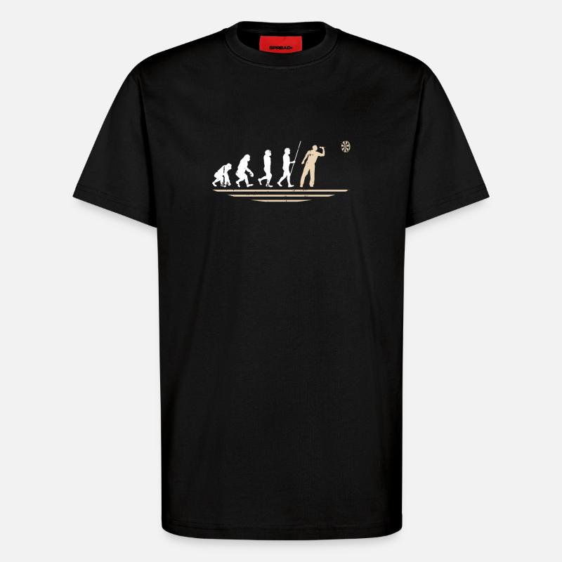 Dart d’art Dart d’évolution - T-shirt bio décontracté fabriqué en UE - SOLID BLACK