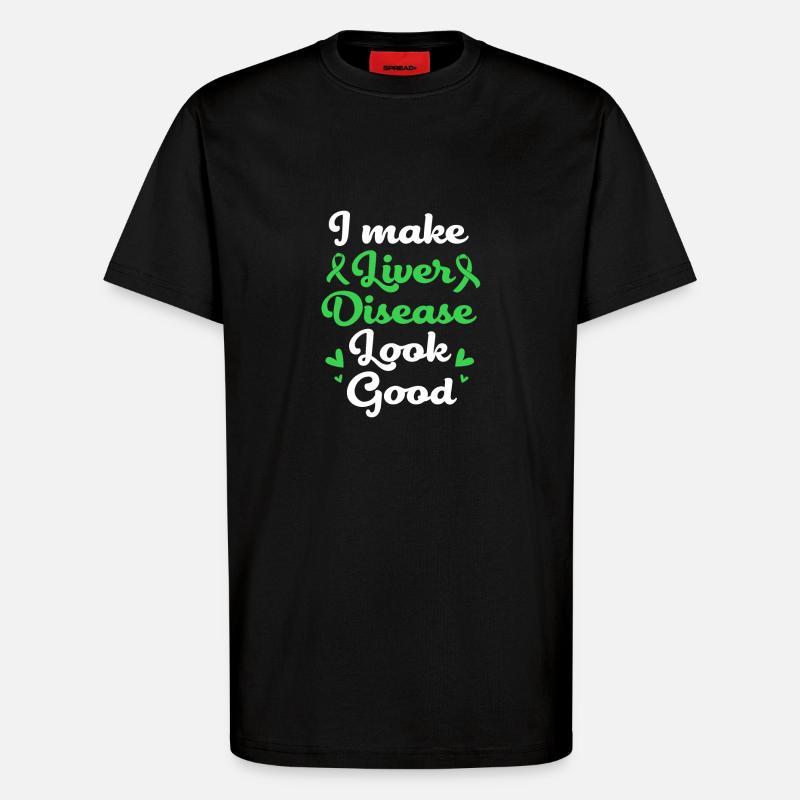 Lebererkrankung - T-Shirt - made by SPREAD - SOLID BLACK