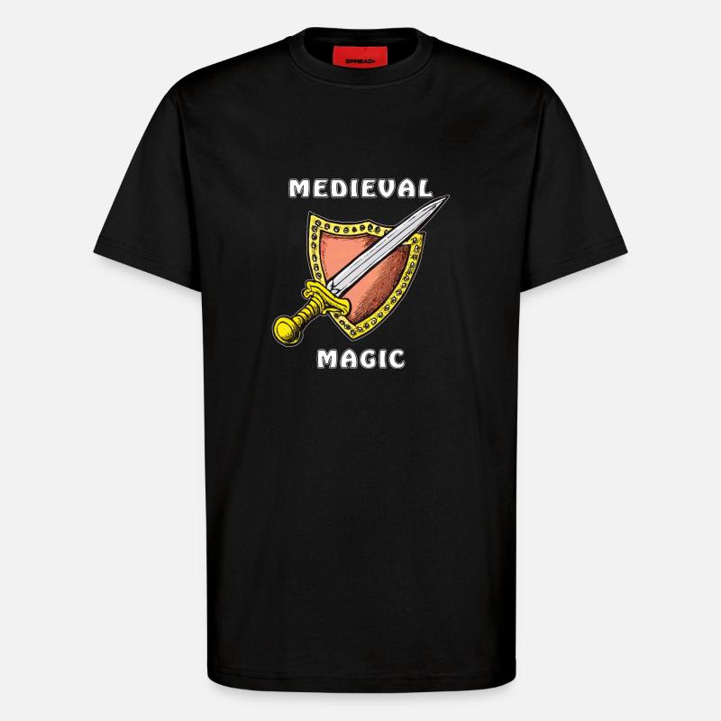 MEDIEVAL SWORD MEDIEVAL MAGIC - T-Shirt - made by SPREAD - SOLID BLACK