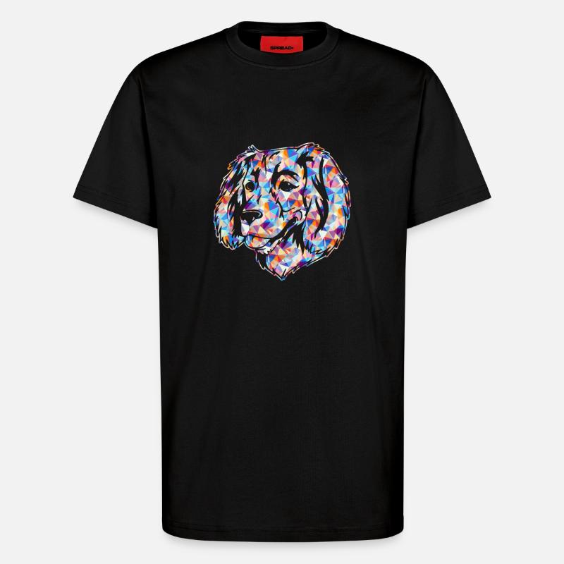 Boykin Spaniel Geometric - T-Shirt - made by SPREAD - SOLID BLACK