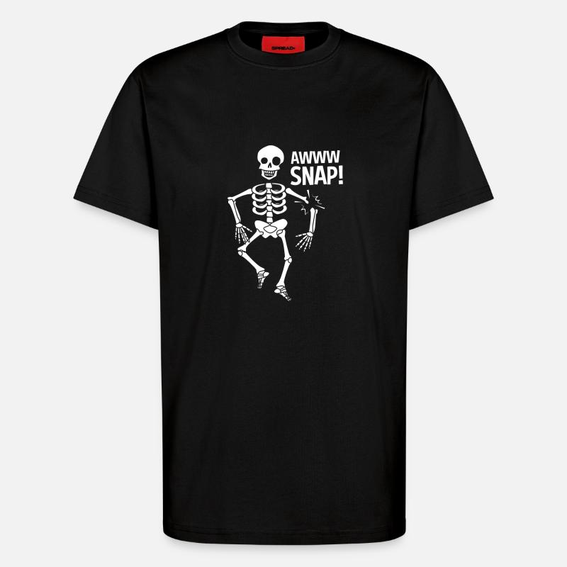 Fracture de l’os du bras - T-shirt bio décontracté fabriqué en UE - SOLID BLACK