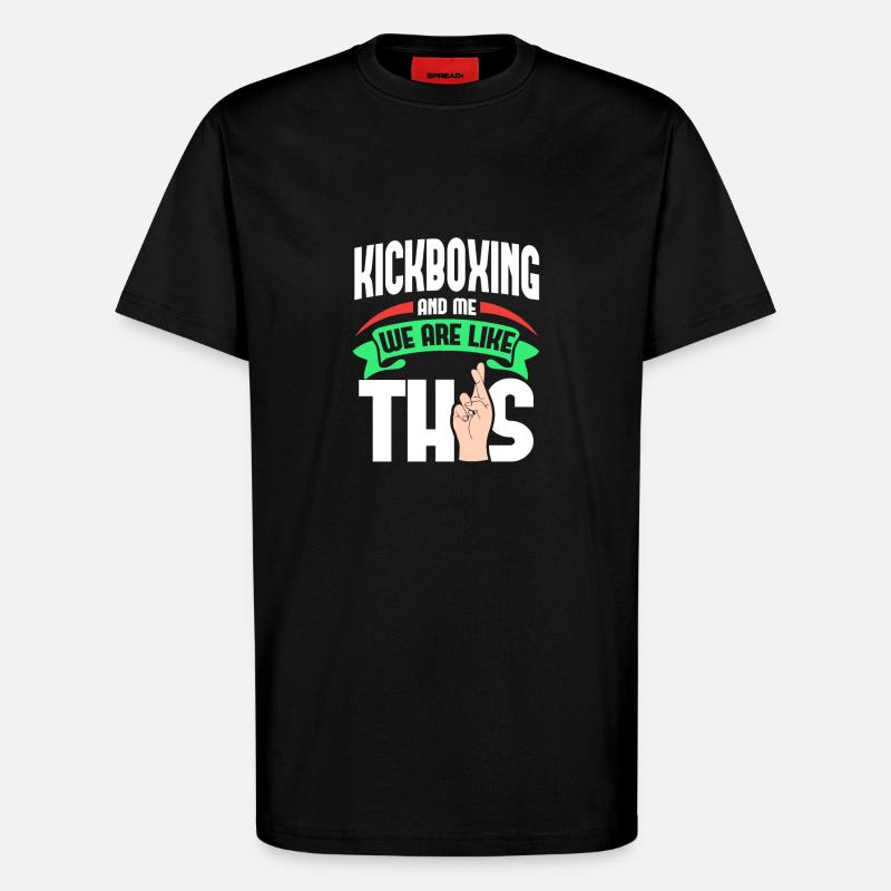 Kickboxing Me, c’est comme - T-shirt bio décontracté fabriqué en UE - SOLID BLACK