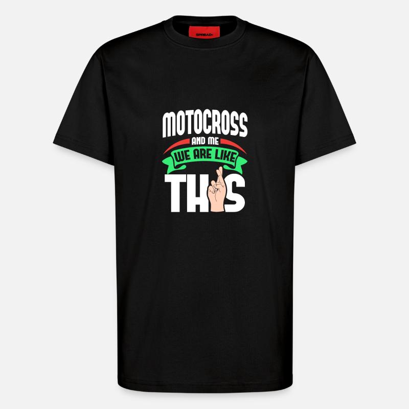 Motocross moi, c’est comme - T-shirt bio décontracté fabriqué en UE - SOLID BLACK