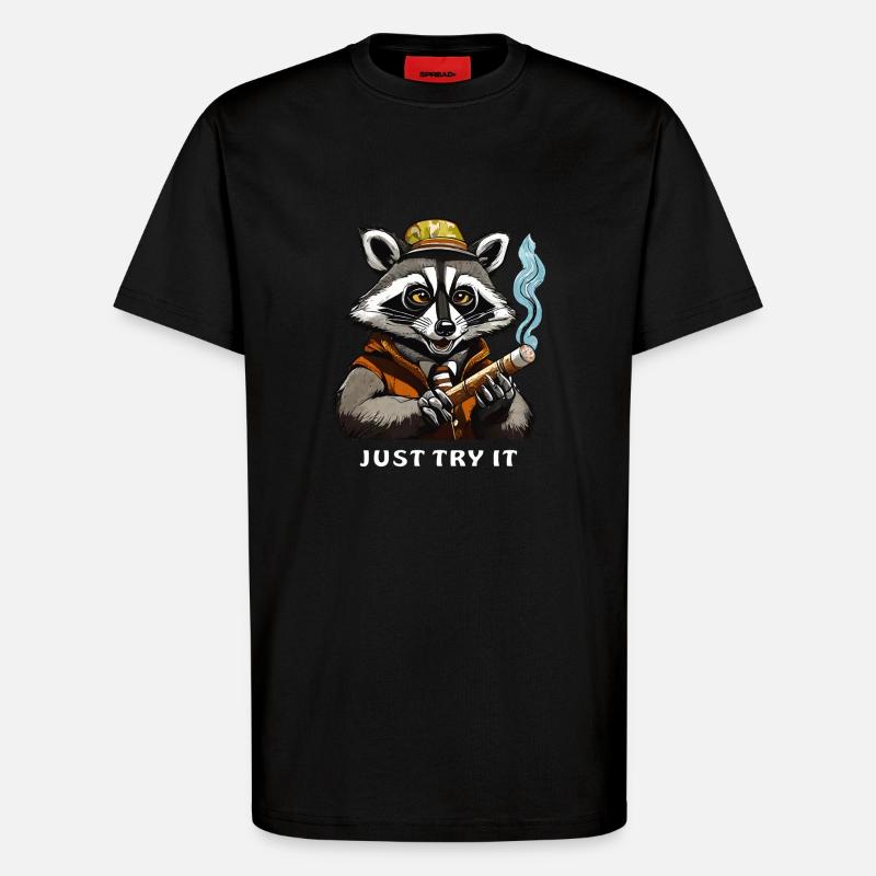 WASCHBÄR JOINT JUST TRY IT - T-Shirt - made by SPREAD - SOLID BLACK