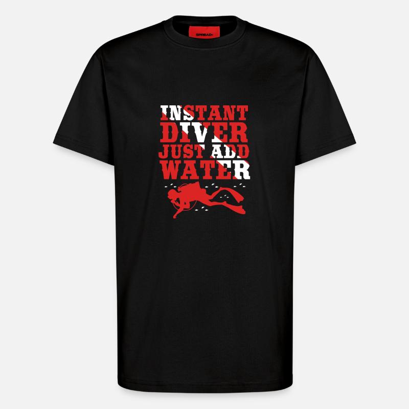 Tauchen - T-Shirt - made by SPREAD - SOLID BLACK
