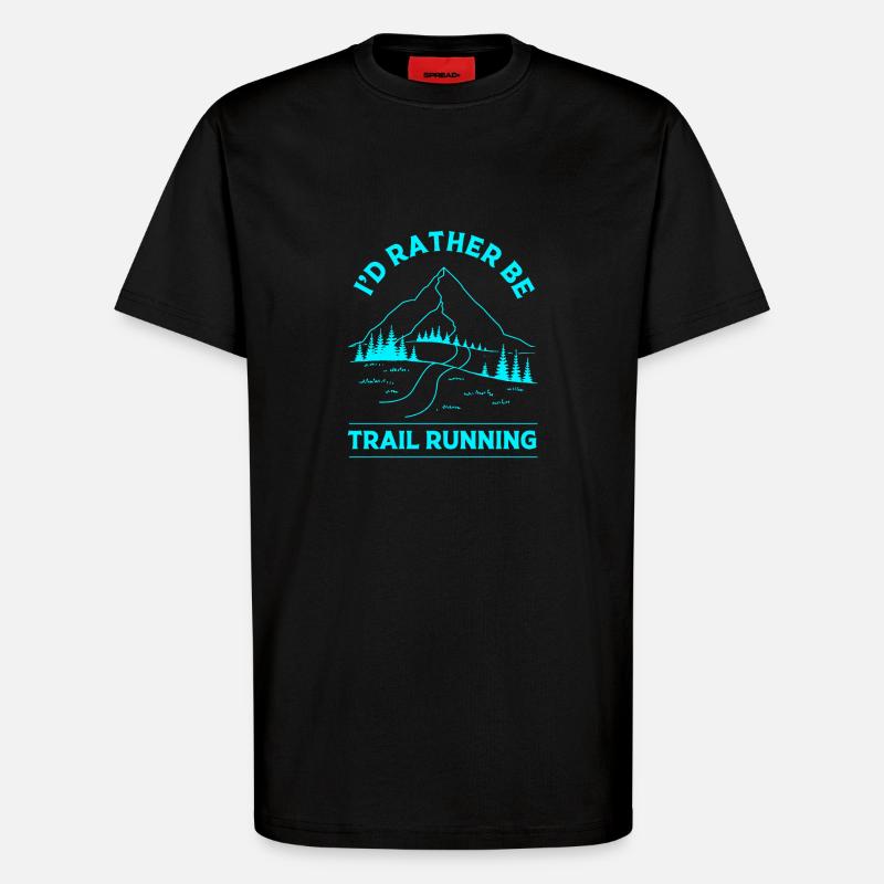 Trailrunning - T-Shirt - made by SPREAD - SOLID BLACK