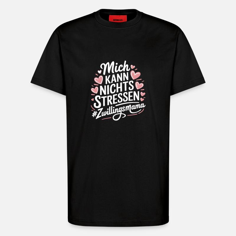 Zwillingsmama Mama von Zwillingen Zwillings Mutter - T-Shirt - made by SPREAD - SOLID BLACK