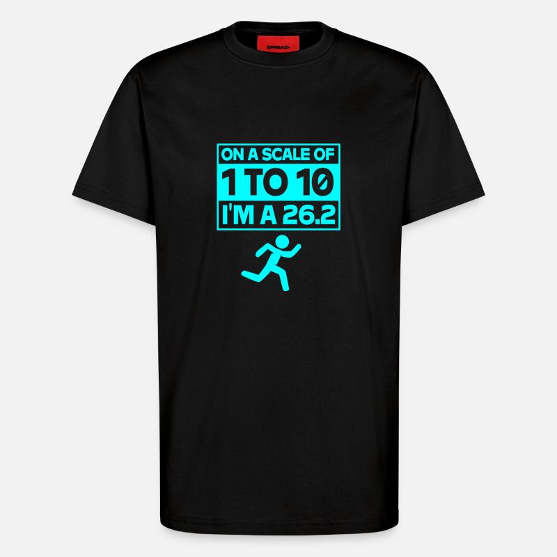Marathon Marathonläufer - T-Shirt - made by SPREAD - SOLID BLACK