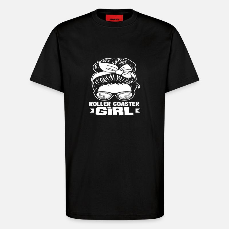 Achterbahn Mädchen Stilvoller Look - T-Shirt - made by SPREAD - SOLID BLACK