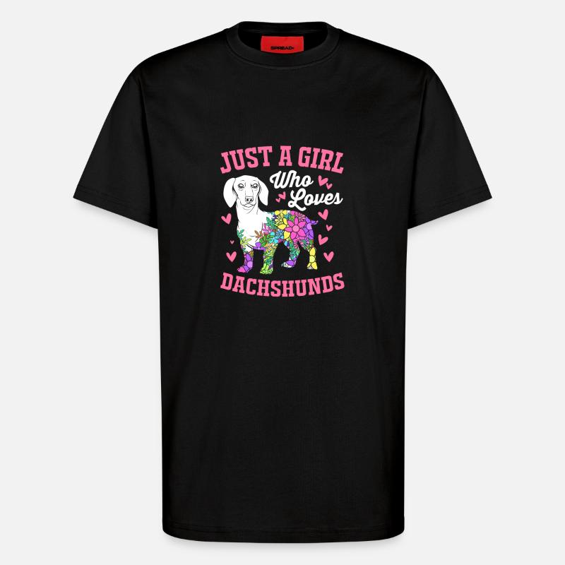 Dackel - T-Shirt - made by SPREAD - SOLID BLACK