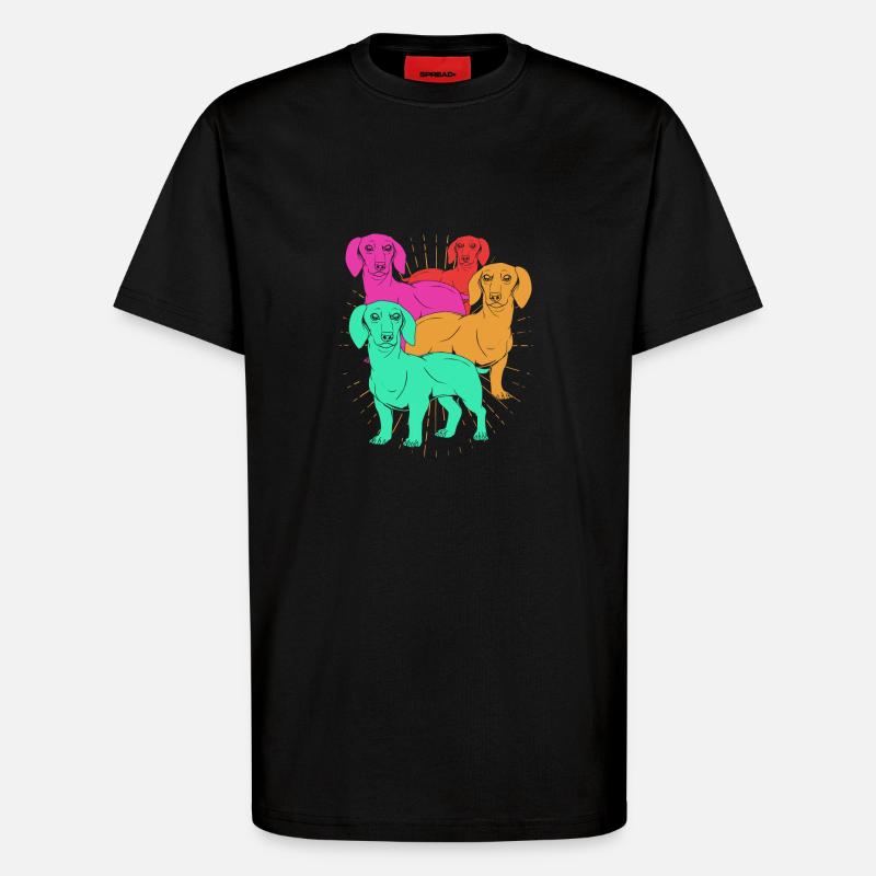 Dackel - T-Shirt - made by SPREAD - SOLID BLACK