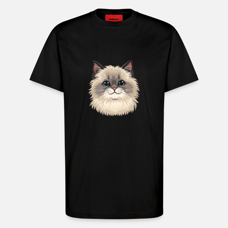 Ragdoll Katze - T-Shirt - made by SPREAD - SOLID BLACK
