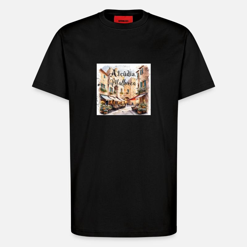 Alcudia Mallorca - T-Shirt - made by SPREAD - SOLID BLACK