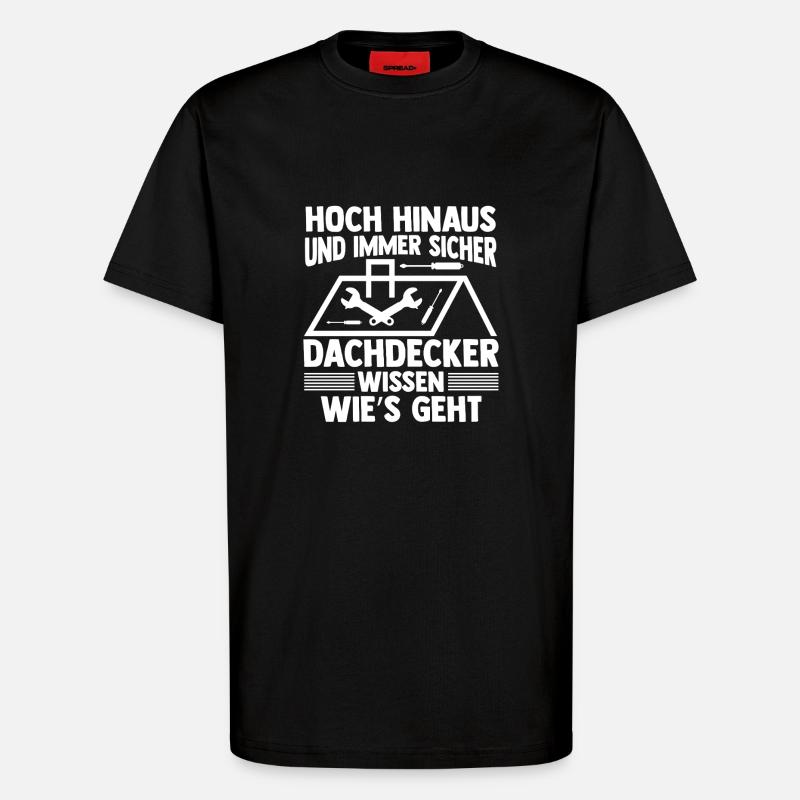 Master Roofer Roofer - T-Shirt - made by SPREAD - SOLID BLACK