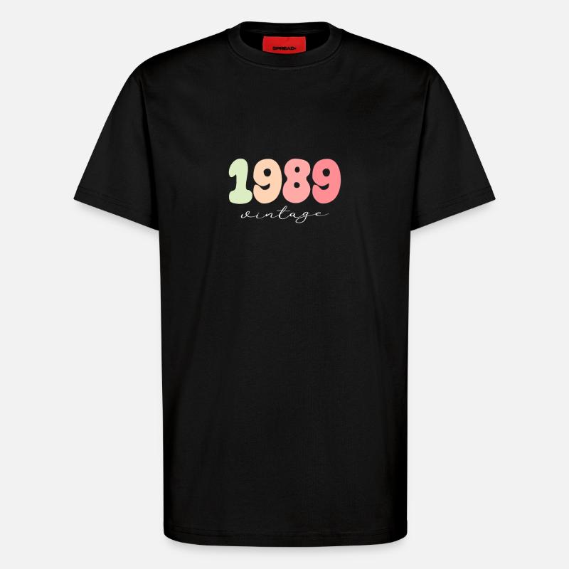 Year of birth 1989 - T-Shirt - made by SPREAD - SOLID BLACK