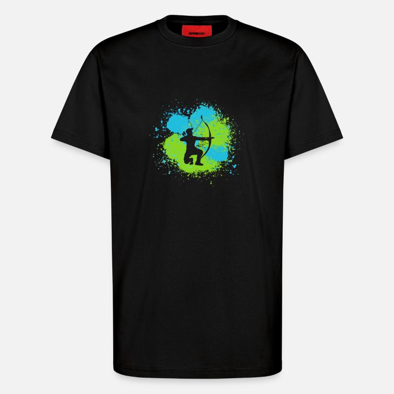 Bogenschütze Bogenschießen - T-Shirt - made by SPREAD - SOLID BLACK