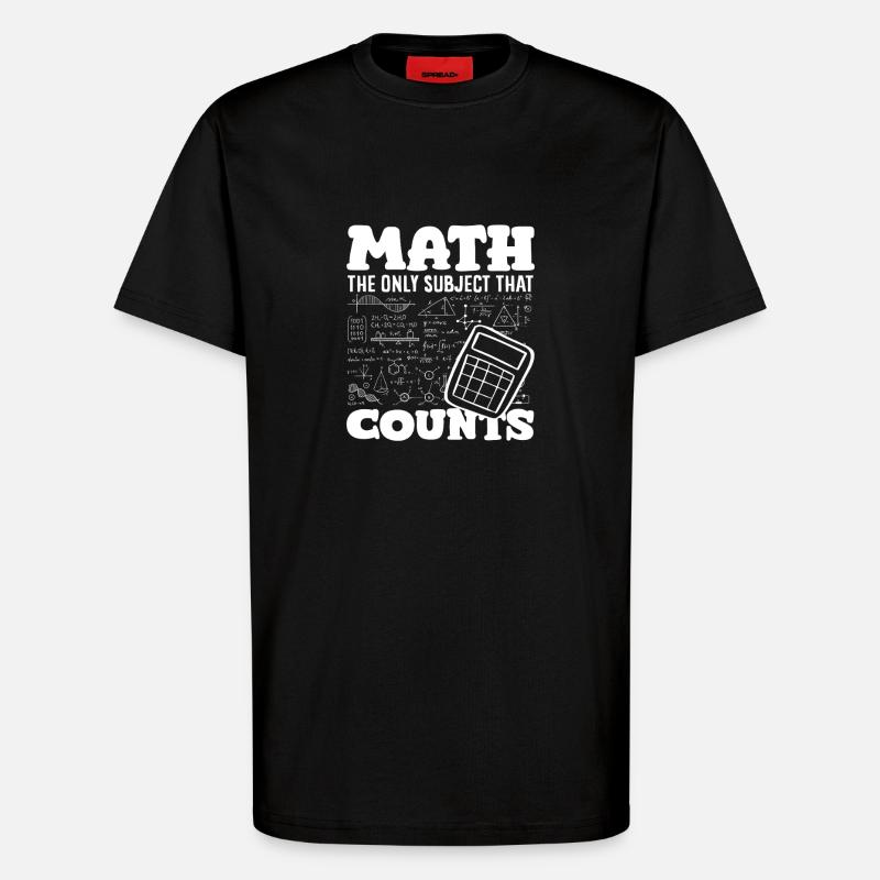 Math Teacher Math Gift - T-Shirt - made by SPREAD - SOLID BLACK