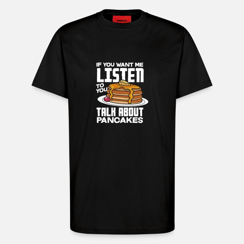 Crêpes Parler et écouter - T-shirt bio décontracté fabriqué en UE - SOLID BLACK