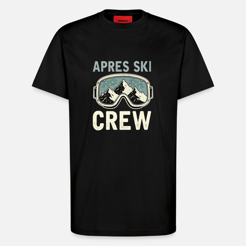 Apres Ski Crew - T-Shirt - made by SPREAD - SOLID BLACK