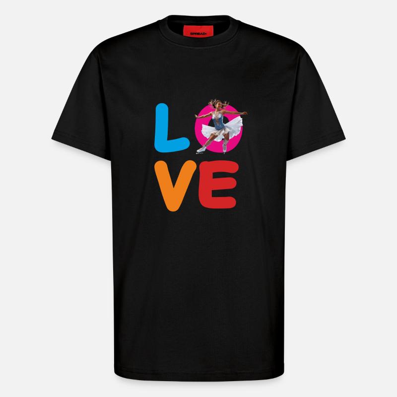 EISKUNSTLAUF LOVE - T-Shirt - made by SPREAD - SOLID BLACK