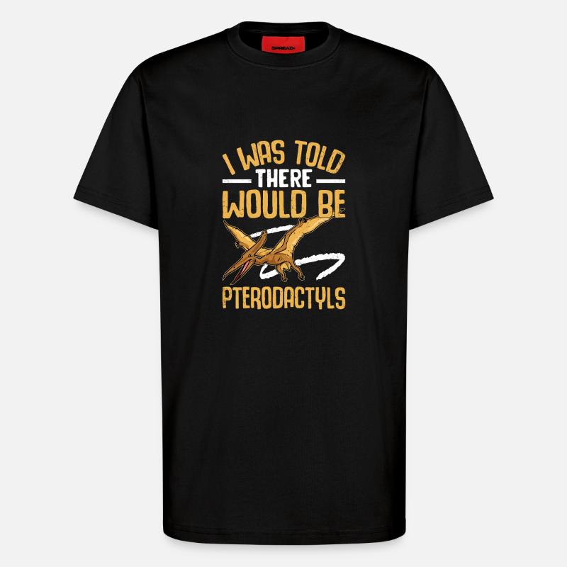 Funny Pterodactyl Dinosaur Design - T-Shirt - made by SPREAD - SOLID BLACK