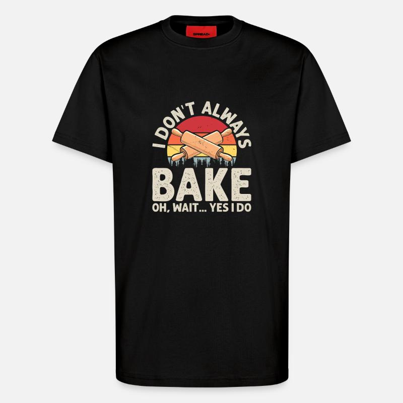 Backen Bäcker Bäckerei - T-Shirt - made by SPREAD - SOLID BLACK